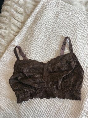 Cosabella Brown Lace Bralette with Adjustable Straps